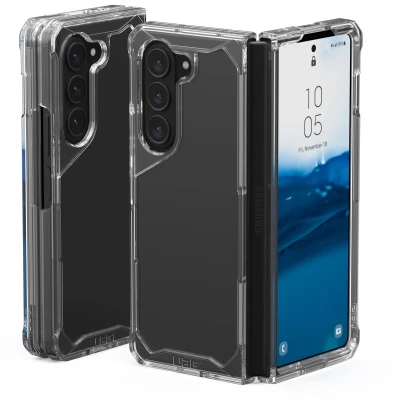 Afbeelding van Urban Armor Gear Plyo Case Backcover Samsung Galaxy Z Fold5 Ice, Transparant Stootbestendig, Inductieve lading