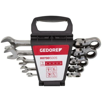 Image de GEDORE RED R07305005 Jeu de clés à cliquet combinées 8 19 mm 5 pièces 3300890