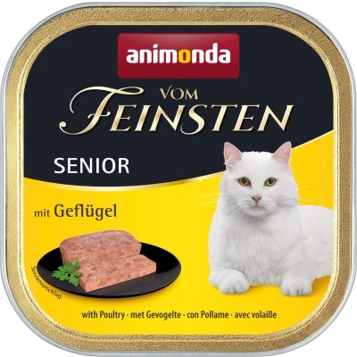 Afbeelding van Animonda von Feinsten Senior kat Met gevogelte 32 x 100 gram