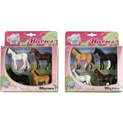Afbeelding van Kids Globe Horses Paarden 4 Stuks