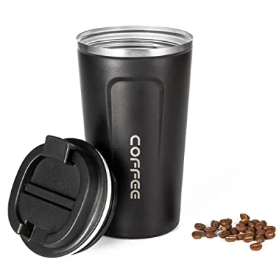 Afbeelding van Reiskoffiemok 17 oz geïsoleerde koffiemokken met lekvrije deksels roestvrijstalen dubbelwandige vacuümbekers voor ijs/hete koffiecadeaus moeders en vaders Kerstmis