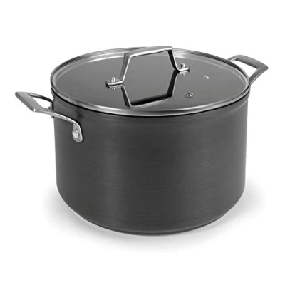 Afbeelding van geanodiseerd kookpan 16 cm + deksel van aluminium