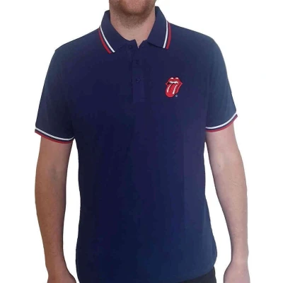 Afbeelding van The Rolling Stones Classic Tongue Polo shirt 2XL Blauw