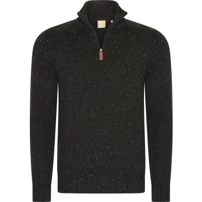 Afbeelding van Mario Russo Skipper Heren Trui Half Zip Zwart XXL