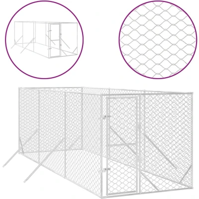 Afbeelding van vidaXL Hondenkennel voor buiten 2x6x2 m gegalvaniseerd staal zilver