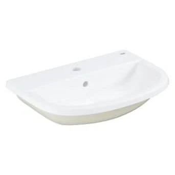 Afbeelding van Grohe Bau Ceramic inbouw wastafel 56x40 met kraangat en overloop Wit
