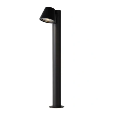 Afbeelding van Lucide DINGO LED Sokkellamp Buiten Ø 11,5 cm Dimb. GU10 1x4,5W 3000K IP44 Antraciet
