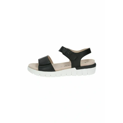 Afbeelding van Caprice Sandalen met plateauzool, Dames, Maat: 37, Black nappa Leer