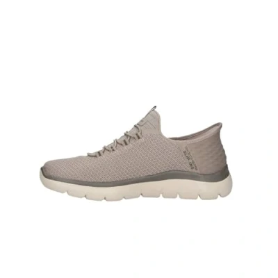 Afbeelding van Skechers Sneakers laag taupe, Heren, Maat: 45.5, Taupe Textiel/ synthetisch