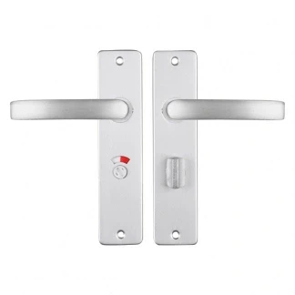 Afbeelding van Deurklink met wc sluitingschild Starx 57 mm (Aluminium)