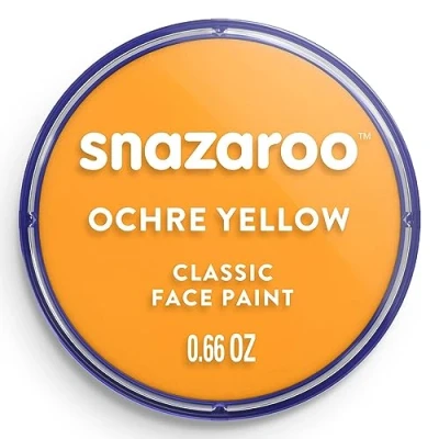 Image de Snazaroo Peinture Pour Visage et le Corps, Maquillage Déguisement, Enfants Adults,Fard 18 ML, Couleur Jaune Ocre