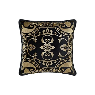 Afbeelding van Kussen DKD Home Decor Zwart Gouden Polyester Arabisch (45 x 10 45 cm)