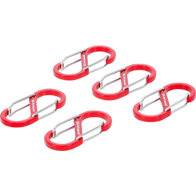 Afbeelding van BGS Karabijnhaak assortiment met dubbele opening aluminium 5 delig