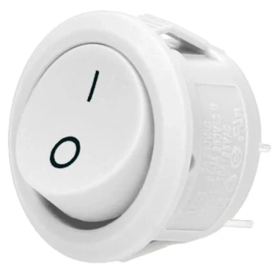 Afbeelding van Miratic Ronde tuimelschakelaar voor elektrisch paneel in boot, auto, camper (wit)