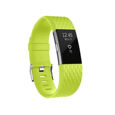 Afbeelding van Fitbit Charge 2 siliconen bandje Maat: Large Groen