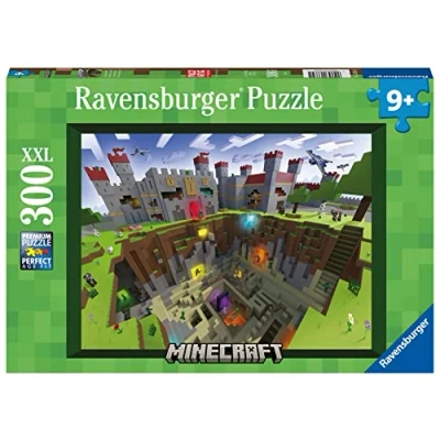 Image de Puzzle 300 pièces XXL Ravensburger Découpe Minecraft