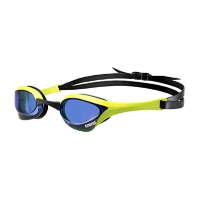 Afbeelding van ARENA Cobra Ultra Swipe Racing Uniseks zwembril voor mannen en vrouwen, anti condenstechnologie, niet gespiegelde polycarbonaat glazen, koningsblauw/cyberlimoen
