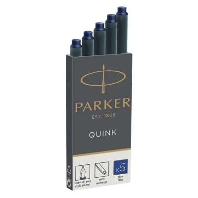 Image de PARKER Quink 5 cartouches longues pour Stylo plume encre bleue