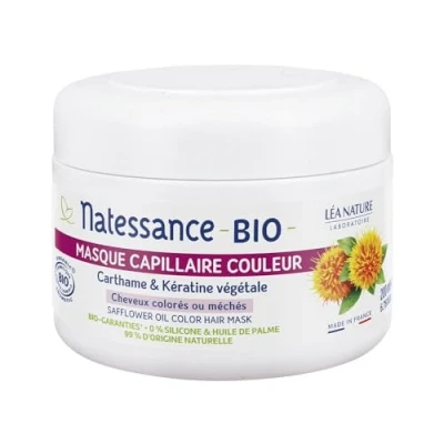 Afbeelding van Natessance Organic Saffloer en Keratine Haarmasker 200 ml