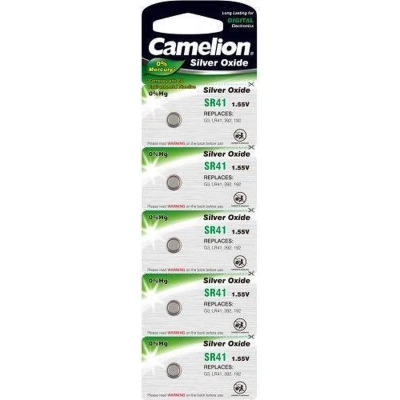 Afbeelding van Camelion SR41 / SG3 zilveroxide knoopcel 1.55 volt 5 stuks