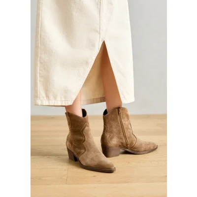 Afbeelding van Tamaris Cowboy/Bikerlaarsjes, Dames, Maat: 36, Brown Hoogwaardig imitatieleer