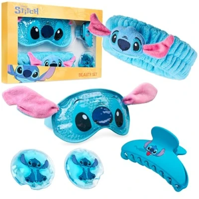 Afbeelding van Disney Stitch Koelmasker voor de ogen, beauty accessoireset cadeaus haar (blauw)