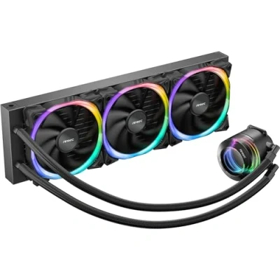 Image de Antec VORTEX 360 ARGB Système de refroidissement liquide processeur Taille radiateur : mm (pour AM3, AM4, LGA115x Socket, LGA1200, LGA1700, LGA20XX) cuivre 120