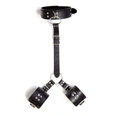Afbeelding van FETISH ADDICT Collar With Restraints Adjustable Black