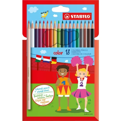 Afbeelding van STABILO Color Kleurpotlood Intense Kleuren En Makkelijke Kleurafgifte Etui Met 18