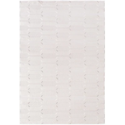 Afbeelding van Buitenkleed Doha Effen Laagpolig Vloerkleed In &amp; Outdoor Creme Rechthoek Polypropyleen 280x370 cm