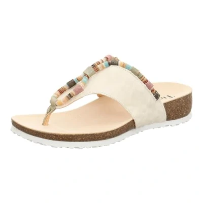 Afbeelding van Think! Teensandalen, Dames, Maat: 37, Ivory/kombi Leer