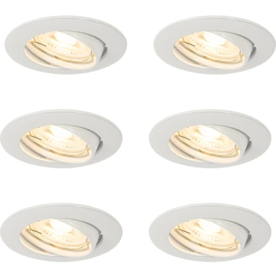 Afbeelding van QAZQA edu Moderne Inbouwspot 6 lichts Ø 6.2 cm Wit Woonkamer Slaapkamer Keuken