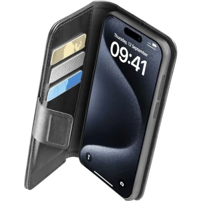 Afbeelding van Cellularline Flipcover Book Agenda Iphone 15 Pro (bookag2iph15prok)