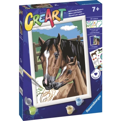 Afbeelding van Ravensburger CreArt Foaling Around Schilderen op nummer voor kinderen