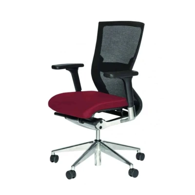 Afbeelding van Bureaustoel serie 105 Rood zitting Mesh rug