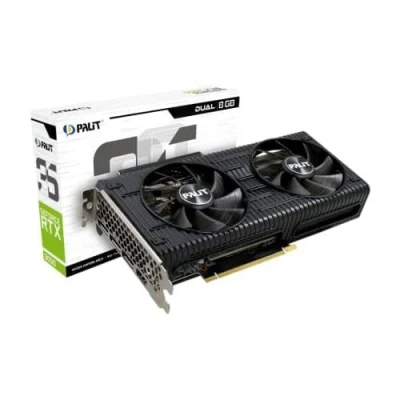 Image de Carte Graphique Palit Microsystems GeForce RTX 3050 Dual LHR NE63050019P1 190AD 8Go GDDR6 1777MHz PCI Express x16 Noir
