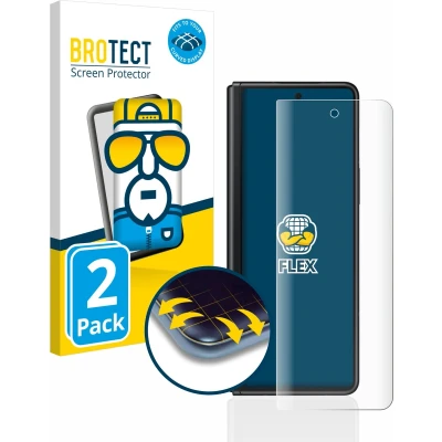 Afbeelding van BROTECT Screenprotector voor Samsung Galaxy Z Fold 3 5G Folie Beschermfolie transparant volledig dekking (2 Stuks)