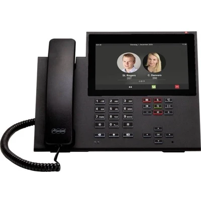 Afbeelding van Auerswald COMfortel D 600 Vaste VoIP telefoon Handsfree, Headsetaansluiting, Optisch belsignaal, Touchscreen, WiFi Kleurendisplay Zwart