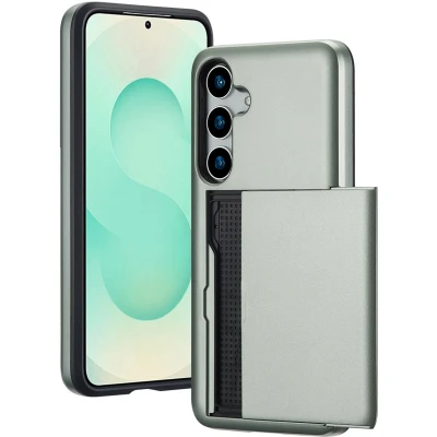 Afbeelding van imoshion Hoesje met pasjeshouder Geschikt voor Samsung Galaxy S25 Plus Backcover Groen