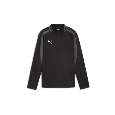 Afbeelding van Puma Individualliga Longsleeve voor kinderen, Maat: 128, Black white shadow gray