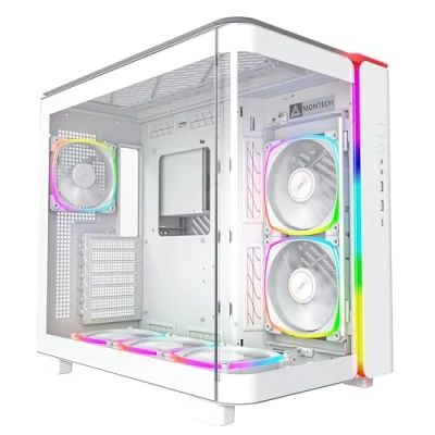 Afbeelding van Montech KING 95 PRO Midi Tower ARGB gehard glas, wit