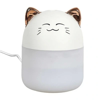 Image de Diffuseur d&#039;ambiance The Concept Factory Chat Led Kawaii Blanc