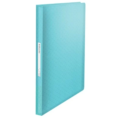 Afbeelding van Esselte A4 presentatiemap met 80 vakken, capaciteit 160 vellen, opslag en presentatie van documenten, huis/kantoor, gestructureerd patroon, Colour&#039;Breeze serie, blauw, 626237