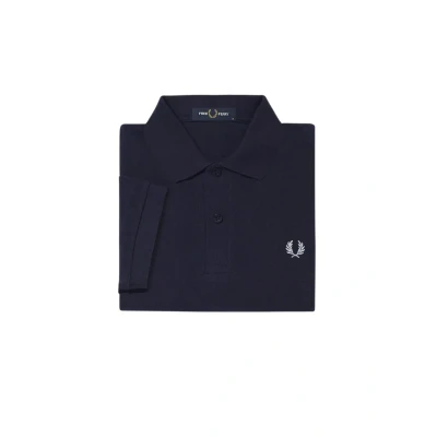 Afbeelding van Fred Perry Polo Basic Navy maat XXL heren M6000 met Slim fit Pasvorm Katoen Poloshirt