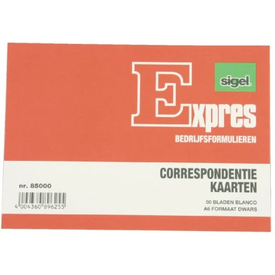Afbeelding van Correspondentiekaart Sigel expres A6 ivoorkarton
