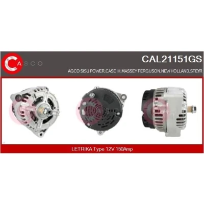 Afbeelding van CASCO CAL21151GS Dynamo / Alternator 12V 150A