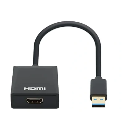 Afbeelding van Manhattan USB 3.2 Gen 1 (USB 3.0) Adapter [1x stekker A 1x HDMI bus] 153690 15 cm