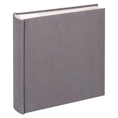Afbeelding van Walther Design Fotoalbum antraciet donkergrijs 200 foto&#039;s 10 x 15 cm memo inzet album linnen, stof ME 510 T