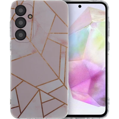 Afbeelding van iMoshion hoesje Geschikt voor Samsung Galaxy A35 Siliconen Design Roze / Pink Graphic