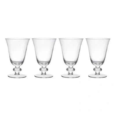 Afbeelding van Mikasa Salerno Crystal Wijnglazen, 260 ml, set van 4 loodvrije, heldere, fijne glazen met korte steel en brede rand vaatwasmachinebestendig